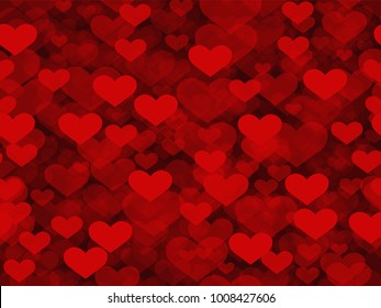 Happy Valentine's day red - seamless pattern vector illustration