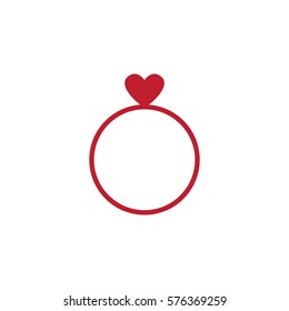 happy valentine's day ring vector