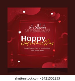 Happy Valentine's Day Romantic Couple Party Dance Social Media Post