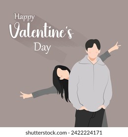 Happy Valentine's Day Romantic Couple Dance Social Media Post