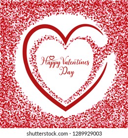 Happy Valentines Day romantic greeting card illustration