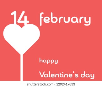 Happy Valentines Day romantic greeting card, poster typography with calligraphy style. Illustration , Vector