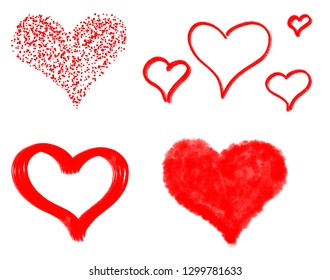 Happy Valentines Day romantic greeting card illustration