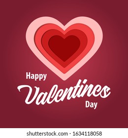 Happy Valentines Day romantic greeting card, typography poster with modern calligraphy. Retro vintage style. Vector Illustration