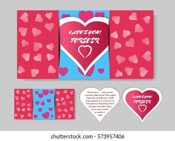 Happy Valentines day. Valentines romantic greeting card, invitation, poster design templates. Love