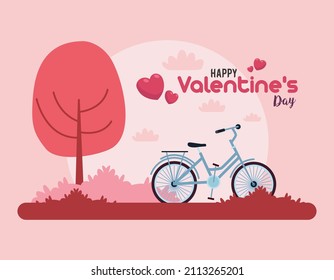 happy valentines day romantic scene