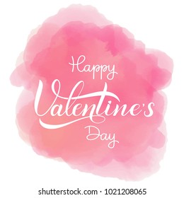 Happy Valentines Day romantic text, Calligraphic i loveyou lettering