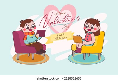 Happy Valentine's Day. Romantic Valentine design element. Festive decorative object, Isolated object on background design for banner, web, poster, flyer, brochure, greeting card, cover and other