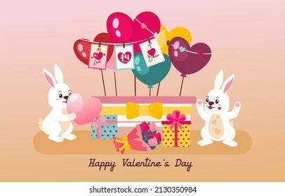 Happy Valentine's Day. Romantic Valentine design element. Festive decorative object, Isolated object on background design for banner, web, poster, flyer, brochure, greeting card, cover and other