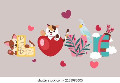 Happy Valentine's Day. Romantic Valentine design element. Festive decorative object, Isolated object on background design for banner, web, poster, flyer, brochure, greeting card, cover and other