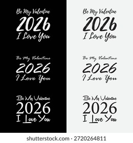 Happy Valentine's Day romantic vector illustration with hearts for greeting card design