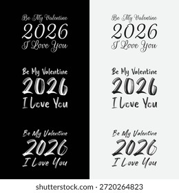 Happy Valentine's Day romantic vector illustration with hearts for greeting card design