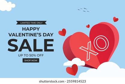 Happy Valentine's Day Sale Banner Template Design