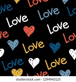 Happy valentine's day seamless pattern. Abstract love background for design valentine's day card, party invitation, store sale advertising, gift t shirt, bag print etc.
