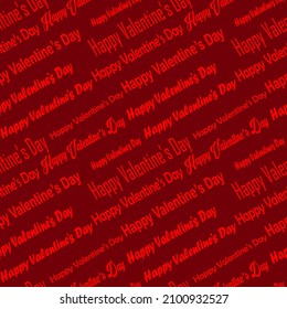 Happy Valentine's Day Seamless pattern. Unique design vector illustration. Abstract borderless geometric pattern on red heart color background.
