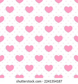 Happy Valentine's Day Seamless Pattern Design with Decoration in Template Hand Drawn Cartoon Flat Illustration