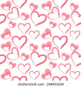 Happy Valentines Day Seamless Pattern Vector Illustration