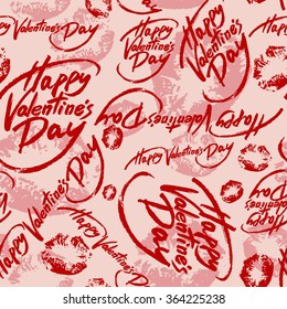 Happy Valentine's day seamless pattern. Vector seamless texture for wallpapers, pattern fills, web page backgrounds