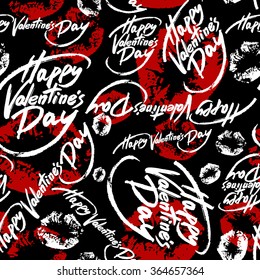 Happy Valentine's day seamless pattern. Vector seamless texture for wallpapers, pattern fills, web page backgrounds