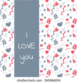 Happy Valentine's Day seamless pattern