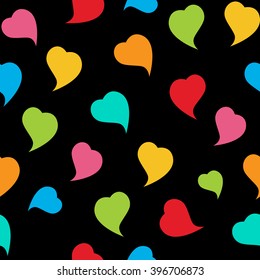 Happy Valentines Day Seamless Pattern Background with Heart. Vector Illustration. EPS10