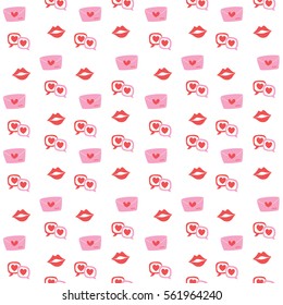 Happy valentines day seamless pattern background