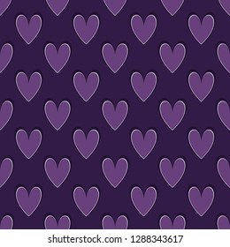 Happy Valentine's Day. Seamless vector illustration background. Decorative heart