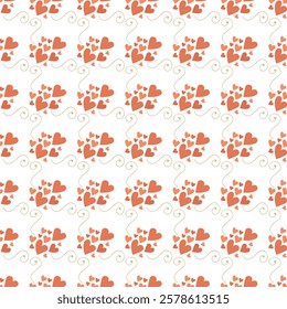 Happy Valentines Day Seamless Vector Pattern Design