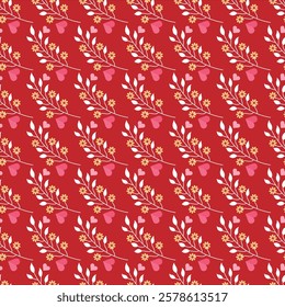 Happy Valentines Day Seamless Vector Pattern Design