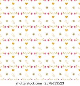 Happy Valentines Day Seamless Vector Pattern Design