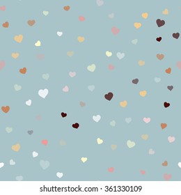 Happy valentines day seamless vector hand drawn pattern