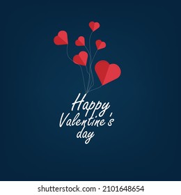 Happy  valentines day simple clip art vector illustration