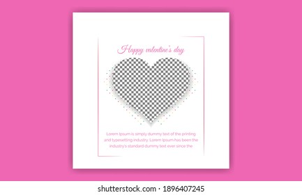 Happy valentines day social media post design