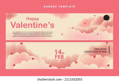 happy valentines day social media poster banner flyer pattern event abstract layout illustration background february party wallpaper template label backdrop modern vector design sale red romantic red