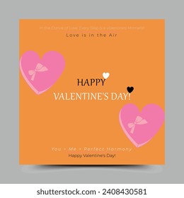 Happy Valentine's day social media banner template