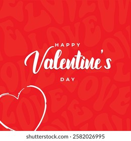 Happy Valentine's Day Social Media Post. Valentine's day Greeting poster design. Valentine's Day Greeting Cards template and Social Media Post.