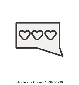 happy valentines day speech bubble with hearts vector illustration design