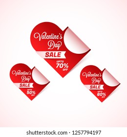 Happy Valentine's Day Sticker or Tag.