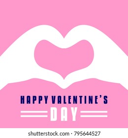 Happy Valentine's Day. Sticker. Vector. Editable