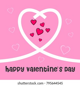 Happy Valentine's Day. Sticker. Vector. Editable