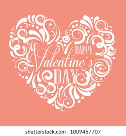 happy valentines day stylish greeting card