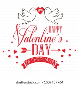 happy valentines day stylish greeting card
