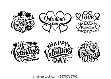 Happy Valentine's Day, svg" bundle, for cards, posters, or gifts. Ideal for spreading love this Valentine's Day