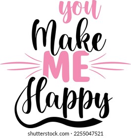 Happy Valentine's day SVG positive inspirational quotes. Vector lettering for print, tshirt, poster, greeting card. 