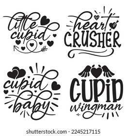 Happy Valentine's Day SVG And T-shirt Design Bundle, Valentines Day, Happy valentine, Love Heart, Loveday, Cupid, Valentine Quote Design Bundle. Can you download this designs bundle.