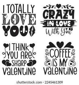 Happy Valentine's Day SVG And T-shirt Design Bundle, Valentines Day, Happy valentine, Love Heart, Loveday, Cupid, Valentine Quote Design Bundle. Can you download this designs bundle.