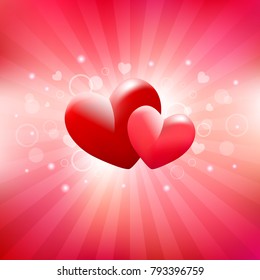 Happy valentine's day with sweet heart background.