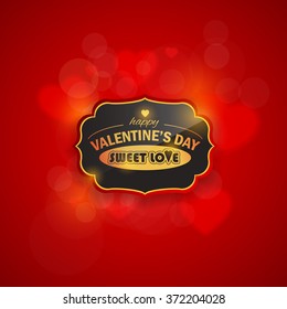 Happy Valentine's Day, Sweet Love Abstract Red Colors Background Design