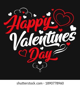 Happy valentines day - valentines day t shirt design vector.