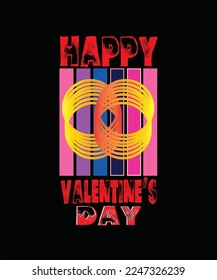 Happy valentine's day t shirt design. This is a digital file. You can download this file easily.